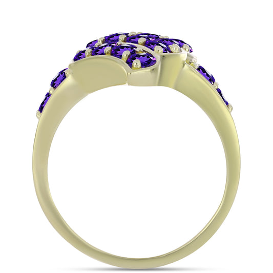 Pozlátený Strieborný Prsteň s Marockým Ametystom