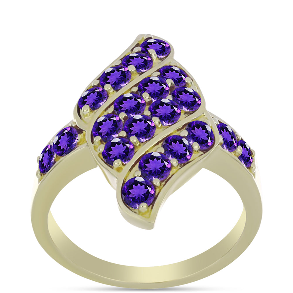 Pozlátený Strieborný Prsteň s Marockým Ametystom