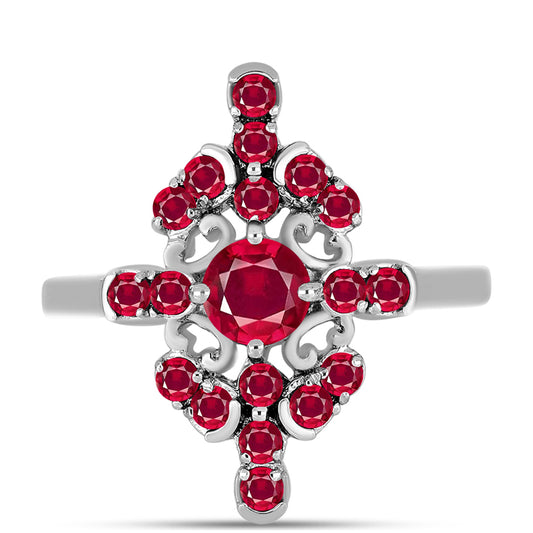 Strieborný Prsteň s Madagaskarským Rubínom