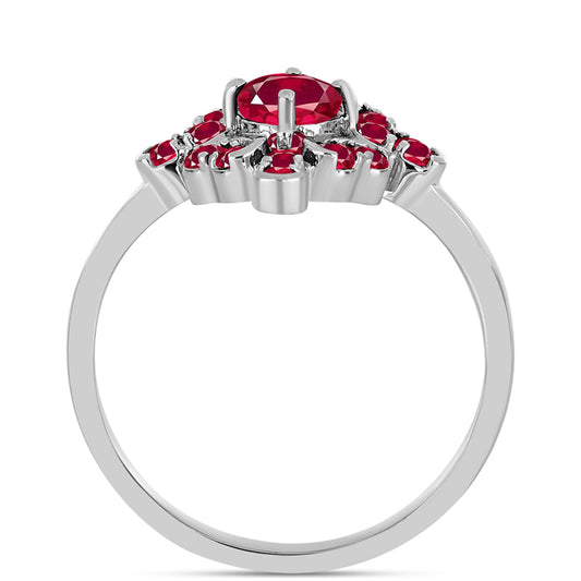 Strieborný Prsteň s Madagaskarským Rubínom