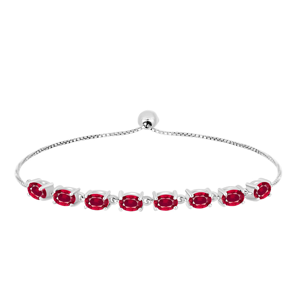 Strieborný Náramok s Madagaskarským Rubínom