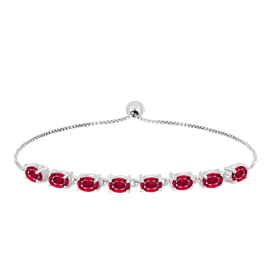 Strieborný Náramok s Madagaskarským Rubínom