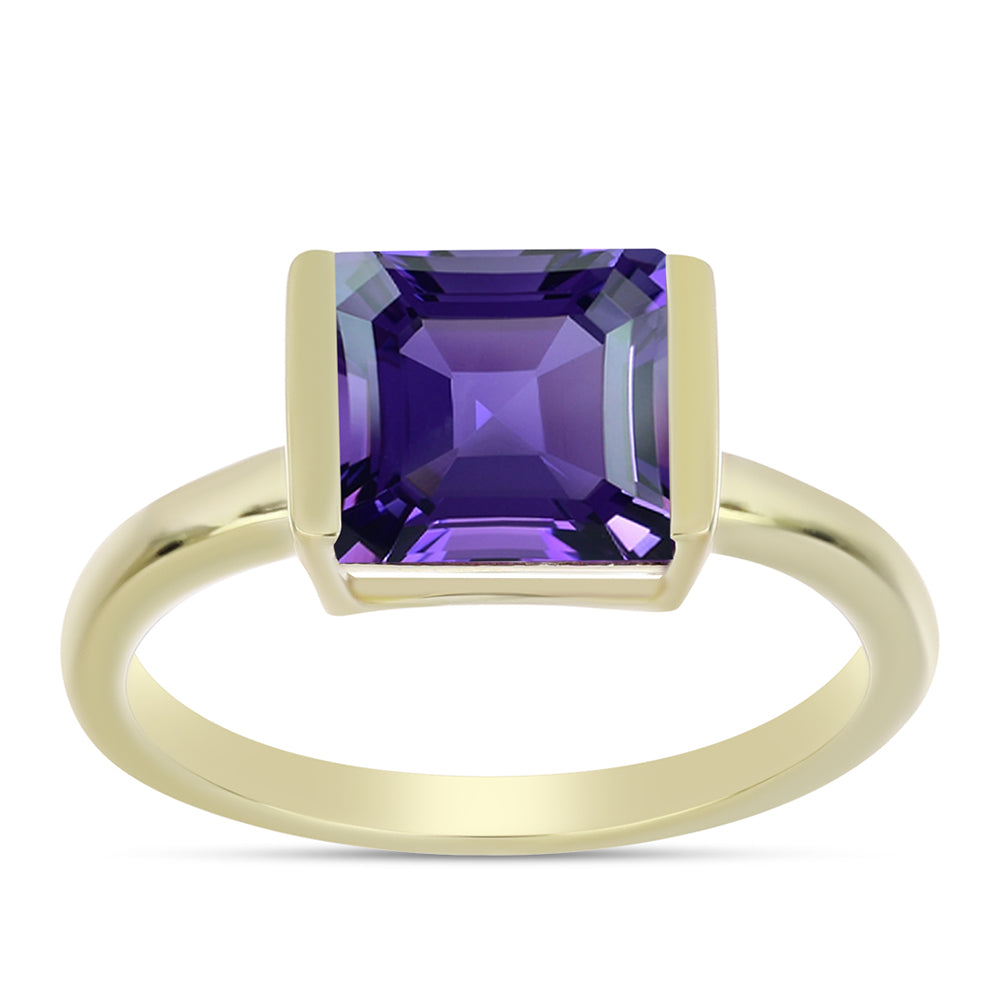 Pozlátený Strieborný Prsteň s Marockým Ametystom