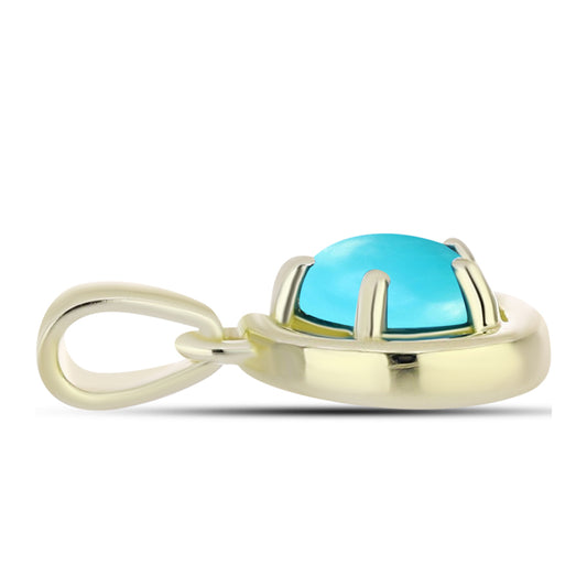 Pozlátený Strieborný Prívesok s so Sleeping Beauty Tyrkysom