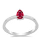 Strieborný Prsteň s Madagaskarským Rubínom