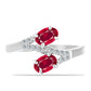 Strieborný Prsteň s Madagaskarským Rubínom a Bielym Topásom