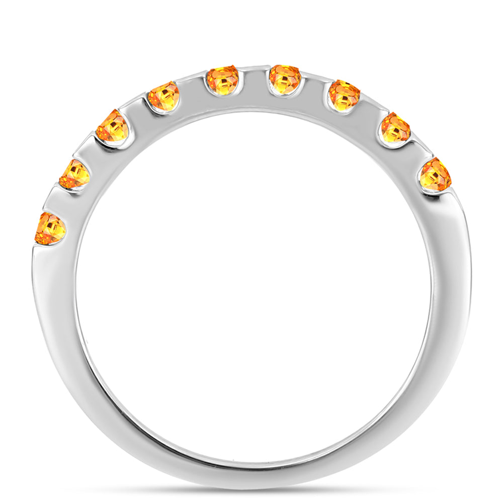 Strieborný Prsteň s Padparadscha Zafírom 2 