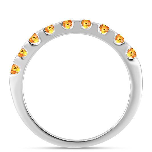 Strieborný Prsteň s Padparadscha Zafírom