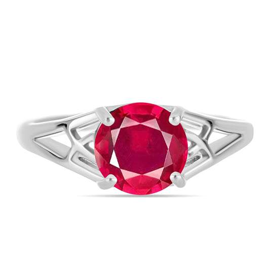 Strieborný Prsteň s Madagaskarským Rubínom
