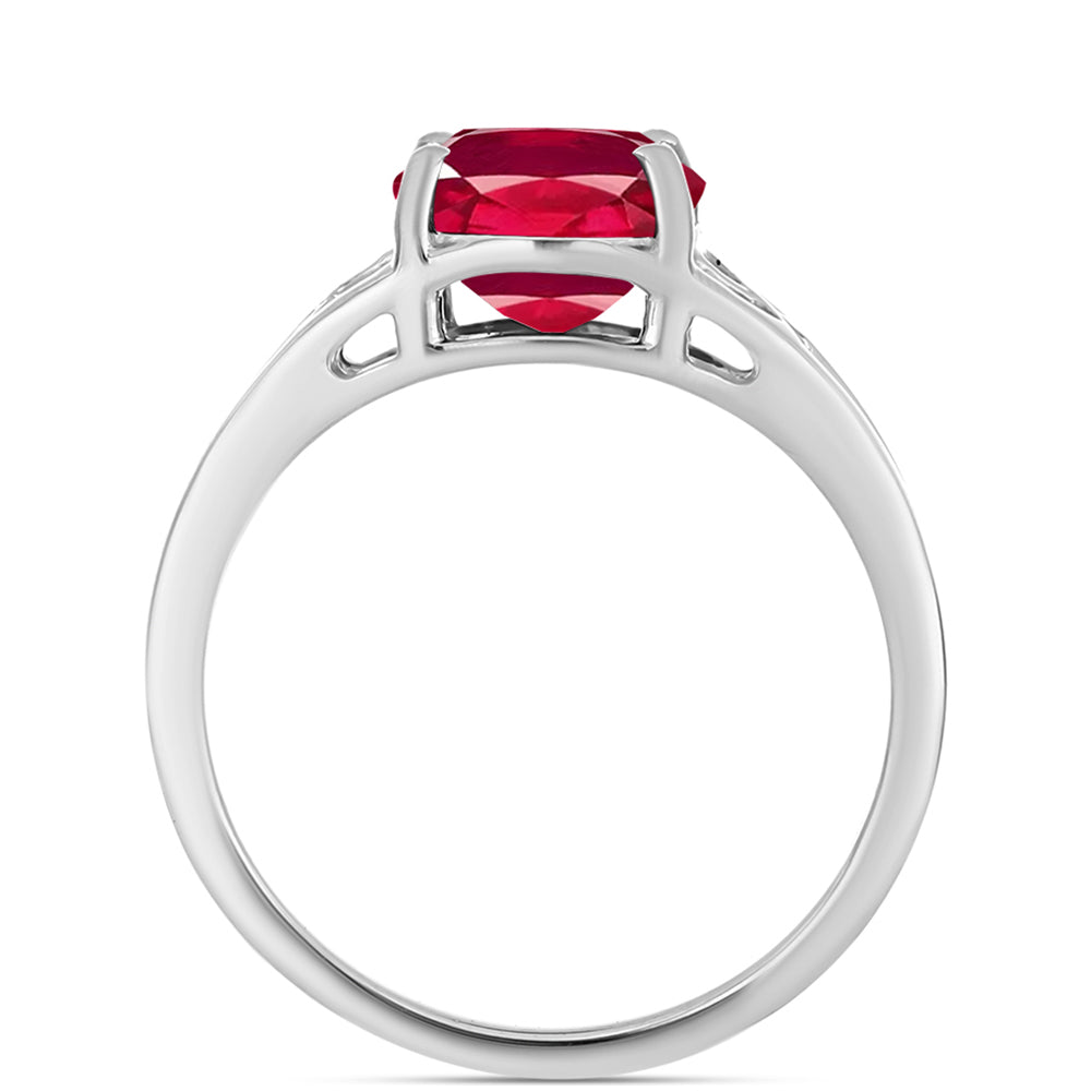 Strieborný Prsteň s Madagaskarským Rubínom 2 
