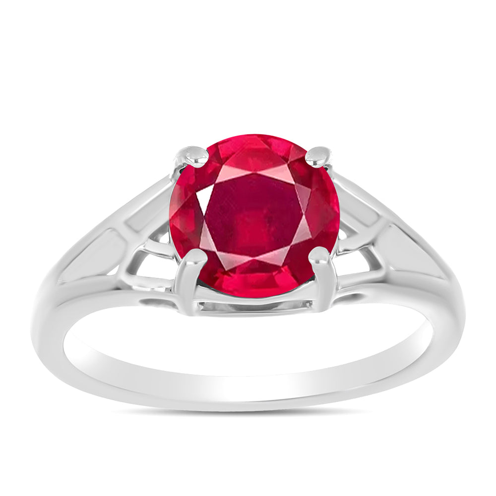 Strieborný Prsteň s Madagaskarským Rubínom 3 