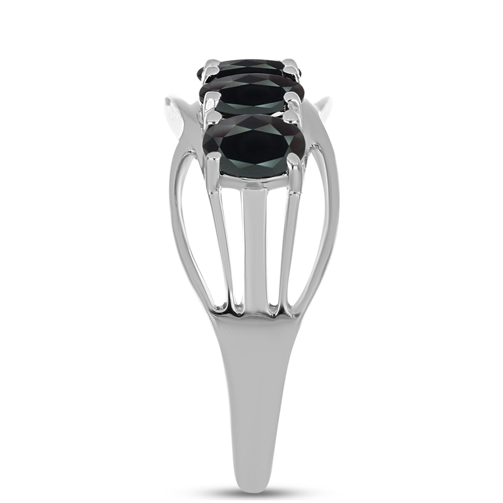 Strieborný Prsteň s Obsidianom 4 