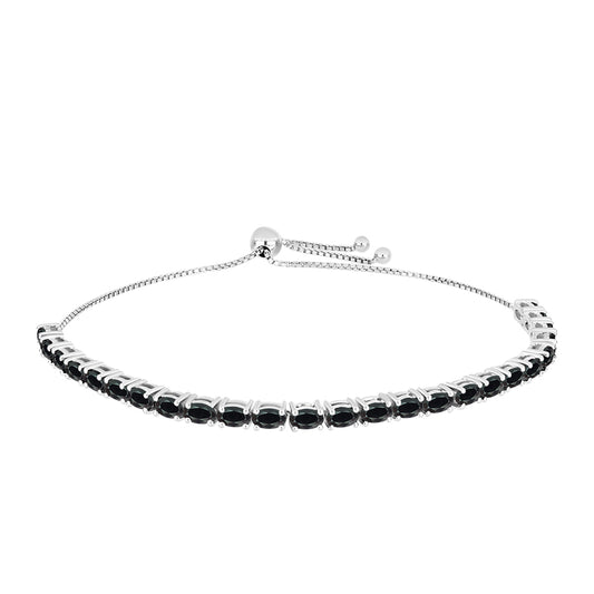Strieborný Náramok s Obsidianom
