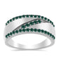 Strieborný Prsteň s Zelenkavý morsky modrý Moissanitom