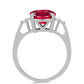 Strieborný Prsteň s Madagaskarským Rubínom