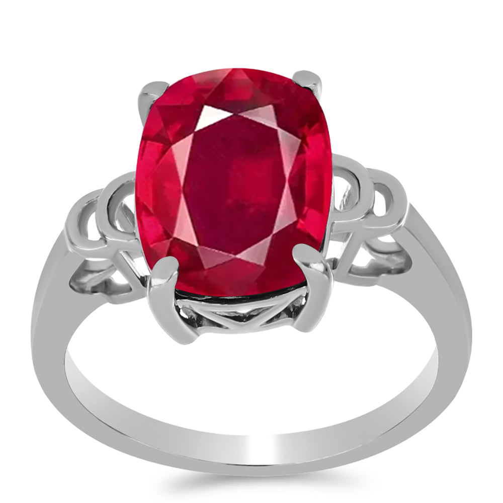Strieborný Prsteň s Madagaskarským Rubínom 3 