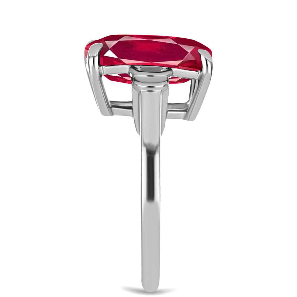Strieborný Prsteň s Madagaskarským Rubínom 4 