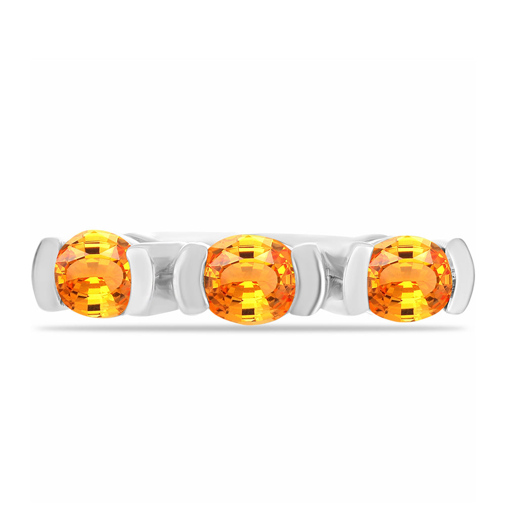 Strieborný Prsteň s Padparadscha Zafírom