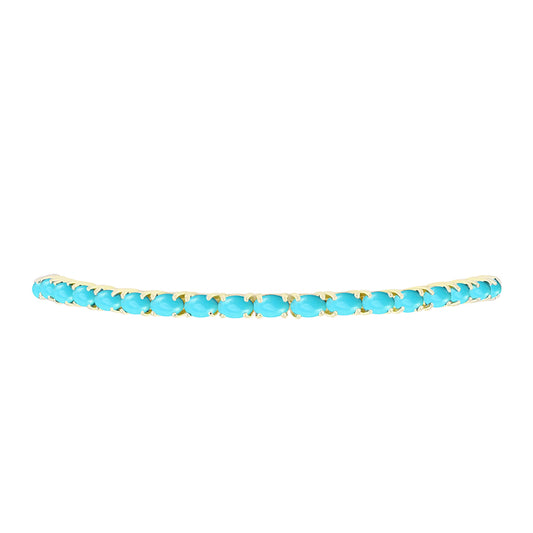 Pozlátený Strieborný Náramok s so Sleeping Beauty Tyrkysom