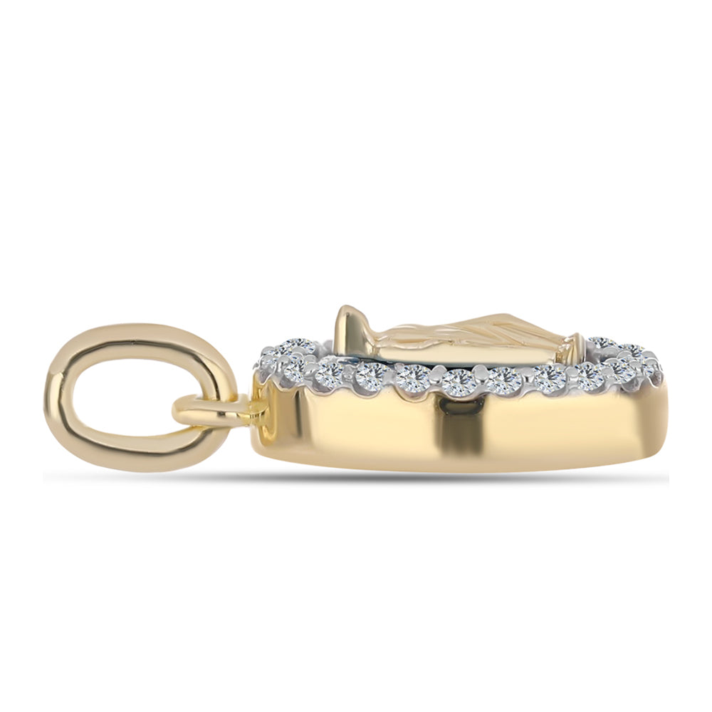 Pozlátený Strieborný Prívesok s so Sleeping Beauty Tyrkysom a Bielym Topásom 2 