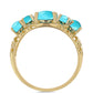 Pozlátený Strieborný Prsteň s so Sleeping Beauty Tyrkysom