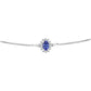Strieborný Náramok s AA Tanzanitom a Bielym Topásom