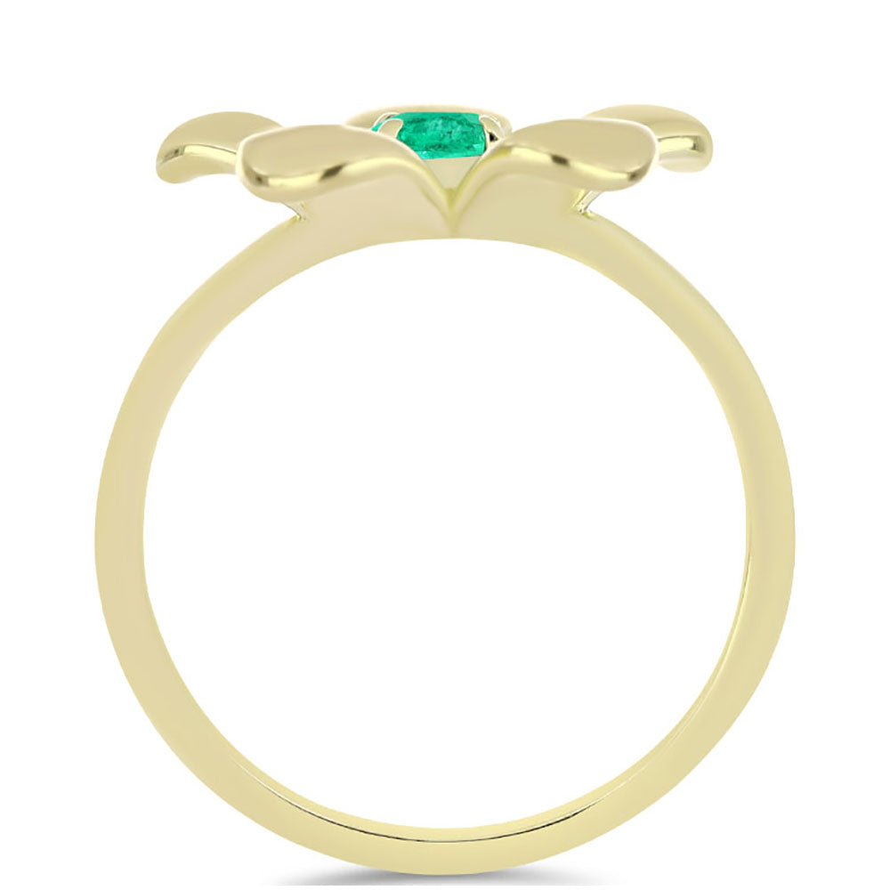 Pozlátený Strieborný Prsteň s Kolumbijským Smaragdom 2 