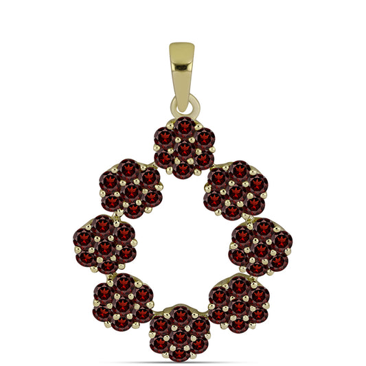 Pozlátený Strieborný Prívesok s Bartonským Granátom