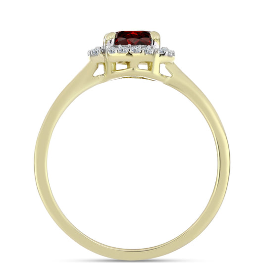 Pozlátený Strieborný Prsteň s Bartonským Granátom a Bielym Topásom