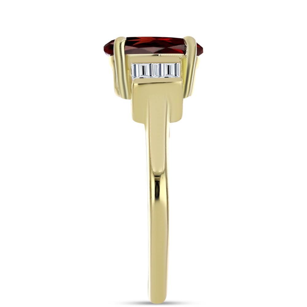 Pozlátený Strieborný Prsteň s Bartonským Granátom a Bielym Topásom 4 