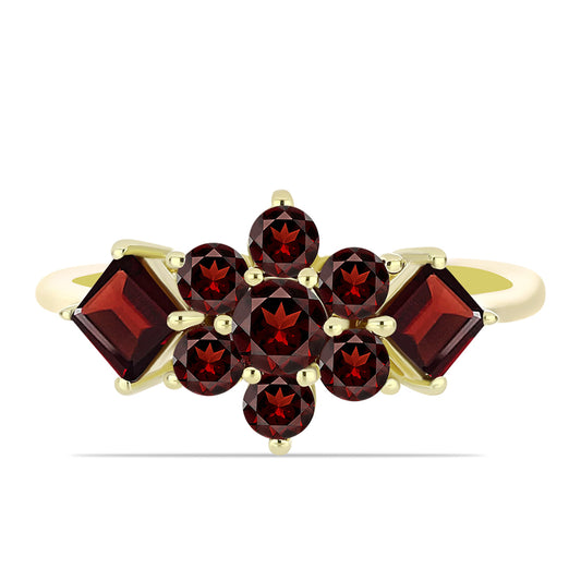 Pozlátený Strieborný Prsteň s Bartonským Granátom