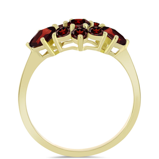 Pozlátený Strieborný Prsteň s Bartonským Granátom