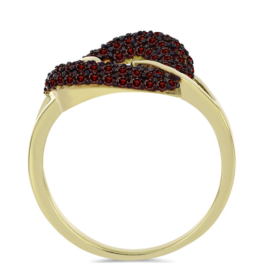 Pozlátený Strieborný Prsteň s Bartonským Granátom