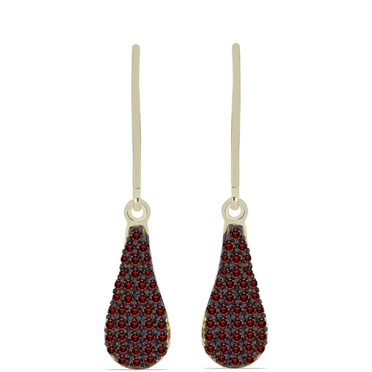 Pozlátené Strieborné Náušnice s Bartonským Granátom