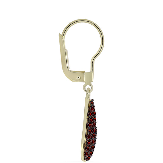 Pozlátené Strieborné Náušnice s Bartonským Granátom