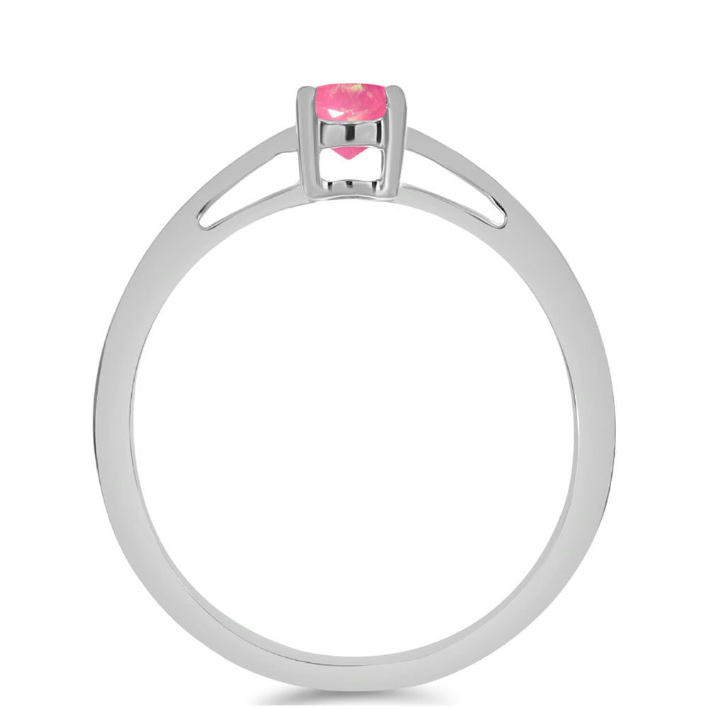 Strieborný Prsteň s so Sýto Ružovým Opálom z Lega Dembi 2 
