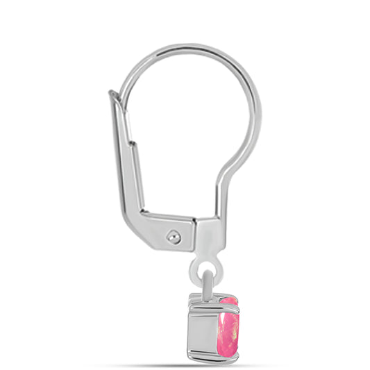 Strieborné Náušnice s so Sýto Ružovým Opálom z Lega Dembi