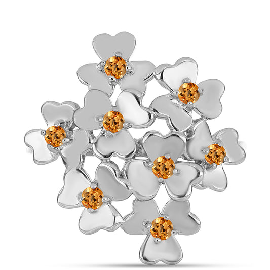 Strieborný Prsteň s "Cisárskym žltým" topazom