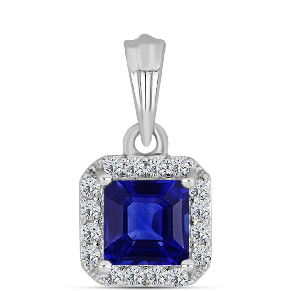 Strieborný Prívesok s Austrálskym Modrým Zafírom a Bielym Topásom 1 