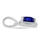 Strieborný Prívesok s Austrálskym Modrým Zafírom a Bielym Topásom