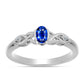 Strieborný Prsteň s Austrálskym Modrým Zafírom a Bielym Topásom