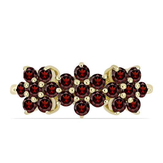 Pozlátený Strieborný Prsteň s Bartonským Granátom