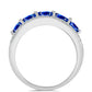 Strieborný Prsteň s Austrálskym Modrým Zafírom a Bielym Topásom