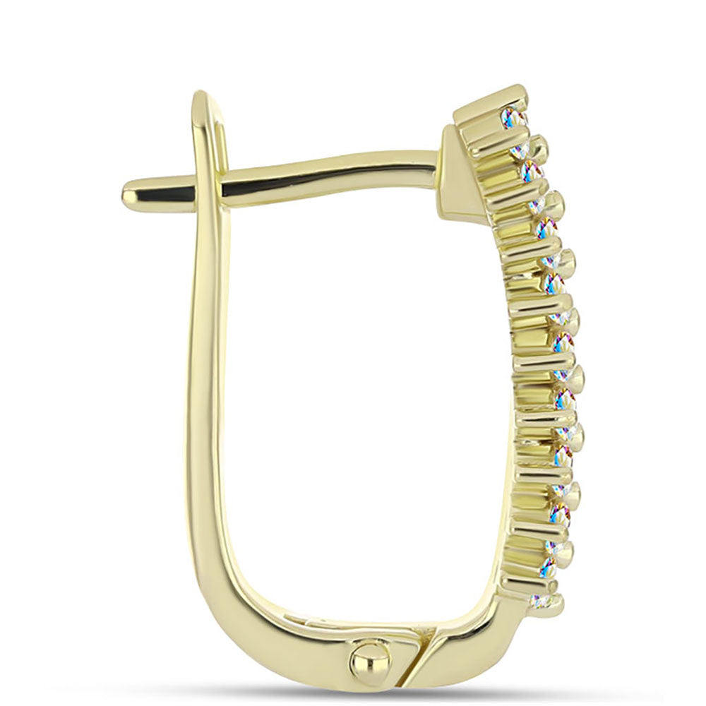 Pozlátené Strieborné Náušnice s Ľadovým Moissanitom 2 