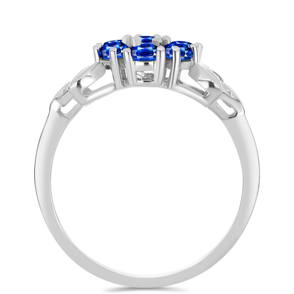 Strieborný Prsteň s Austrálskym Modrým Zafírom 2 