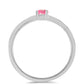 Strieborný Prsteň s so Sýto Ružovým Opálom z Lega Dembi
