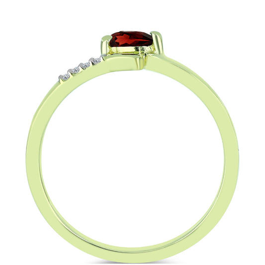 Pozlátený Strieborný Prsteň s Bartonským Granátom a Bielym Topásom