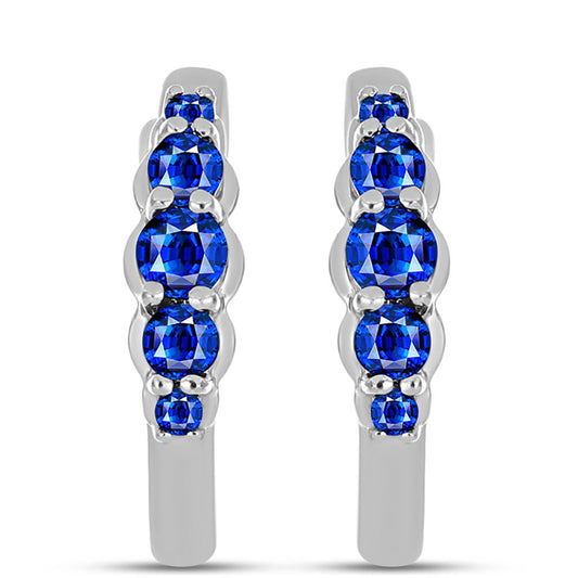Strieborné Náušnice s Austrálskym Modrým Zafírom