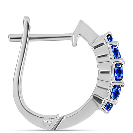 Strieborné Náušnice s Austrálskym Modrým Zafírom