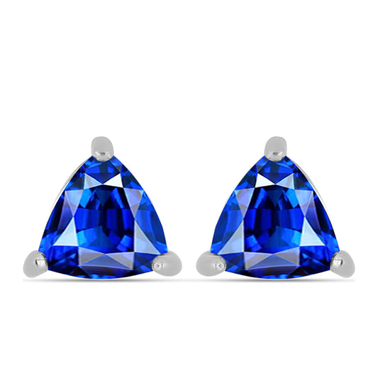 Strieborné Náušnice s Austrálskym Modrým Zafírom